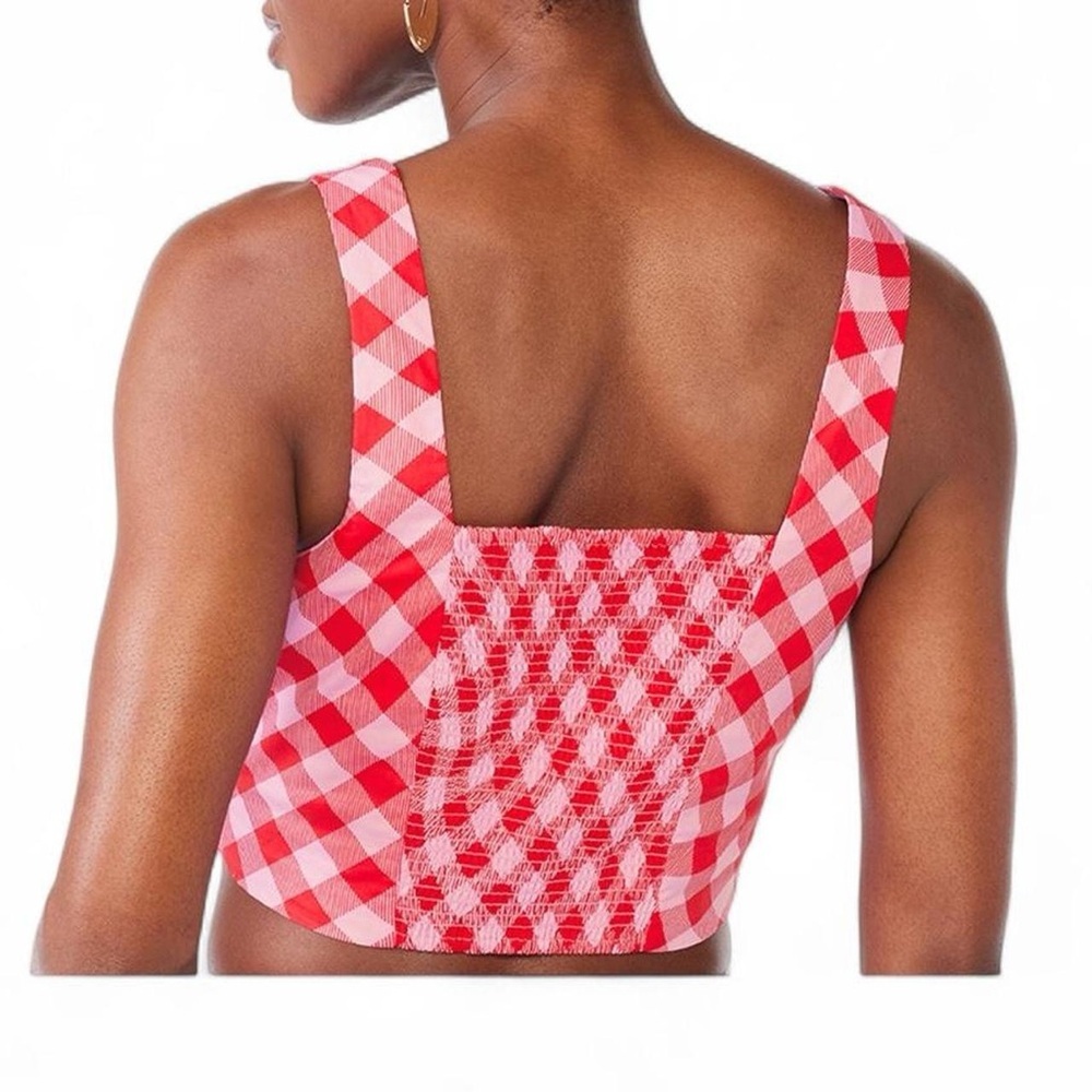 Gingham Crop Top | Size M (8–10) 💗❤️ - Picture 2 of 7